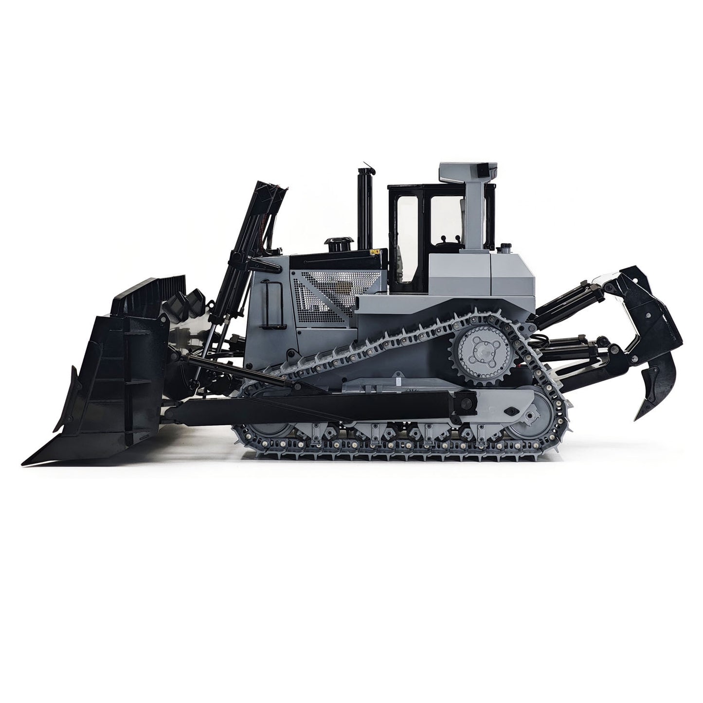 1:14 Metal Remote Control Hydraulic Bulldozer JDM-98 Ultra RC Heavy Machine Model Light System Flysky ST8 Radio Sound Battery