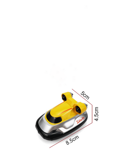TOUCAN RC Mini Ship Rowing Skiff Electric Remote Controlled Hovercraft Toy High Speed for Kids RTR 8.5*5.5*4.5CM Painted