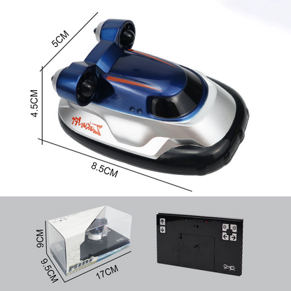 TOUCAN RC Mini Ship Rowing Skiff Electric Remote Controlled Hovercraft Toy High Speed for Kids RTR 8.5*5.5*4.5CM Painted
