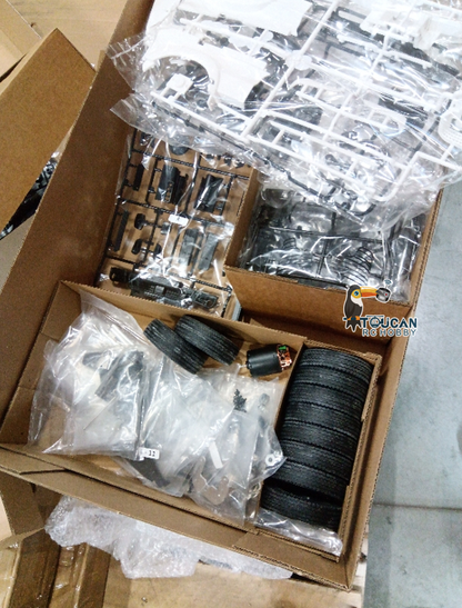 Fast Free Shipping Second Hand US Stock TOUCAN 1/14 RC 3Axles Low Top Tractor Truck Trailer KIT DIY Model