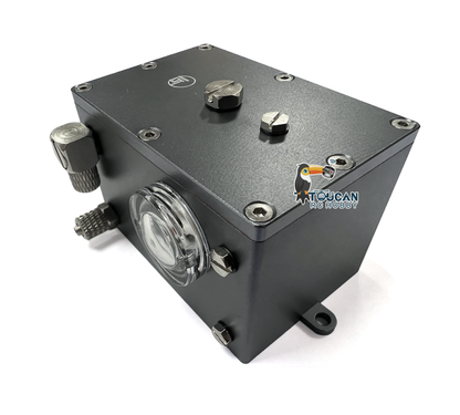 CUT Model Metal Oil Filter Oil Tank M3 M5 Nozzle Hydraulic Pump with Brushless Motor Radiator Cooling Fan for 1/12 1/14 1/16 RC Excavator Loader Dozer Truck Construction Vehicles