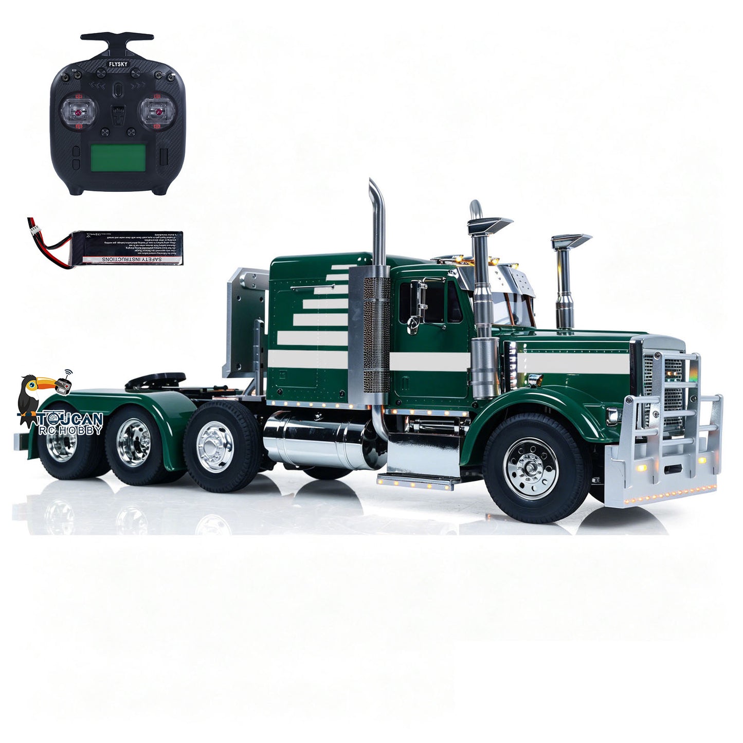 8X4 RC hobby truck fitted with front bumper decorative parts
