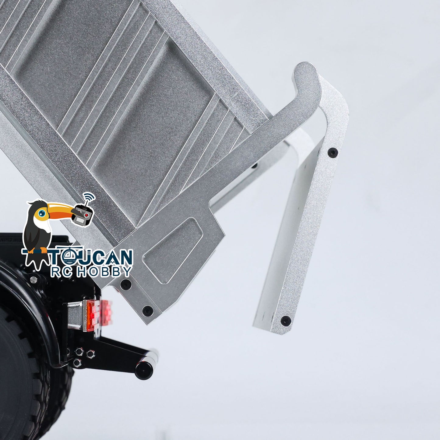 RC hydraulic 8x8 dump truck LESU red metal cab silver OEM bed driver figure light sound I6s remote
