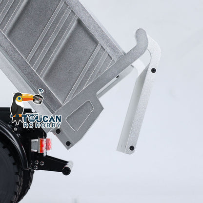 RC hydraulic 8x8 dump truck LESU red metal cab silver OEM bed driver figure light sound I6s remote
