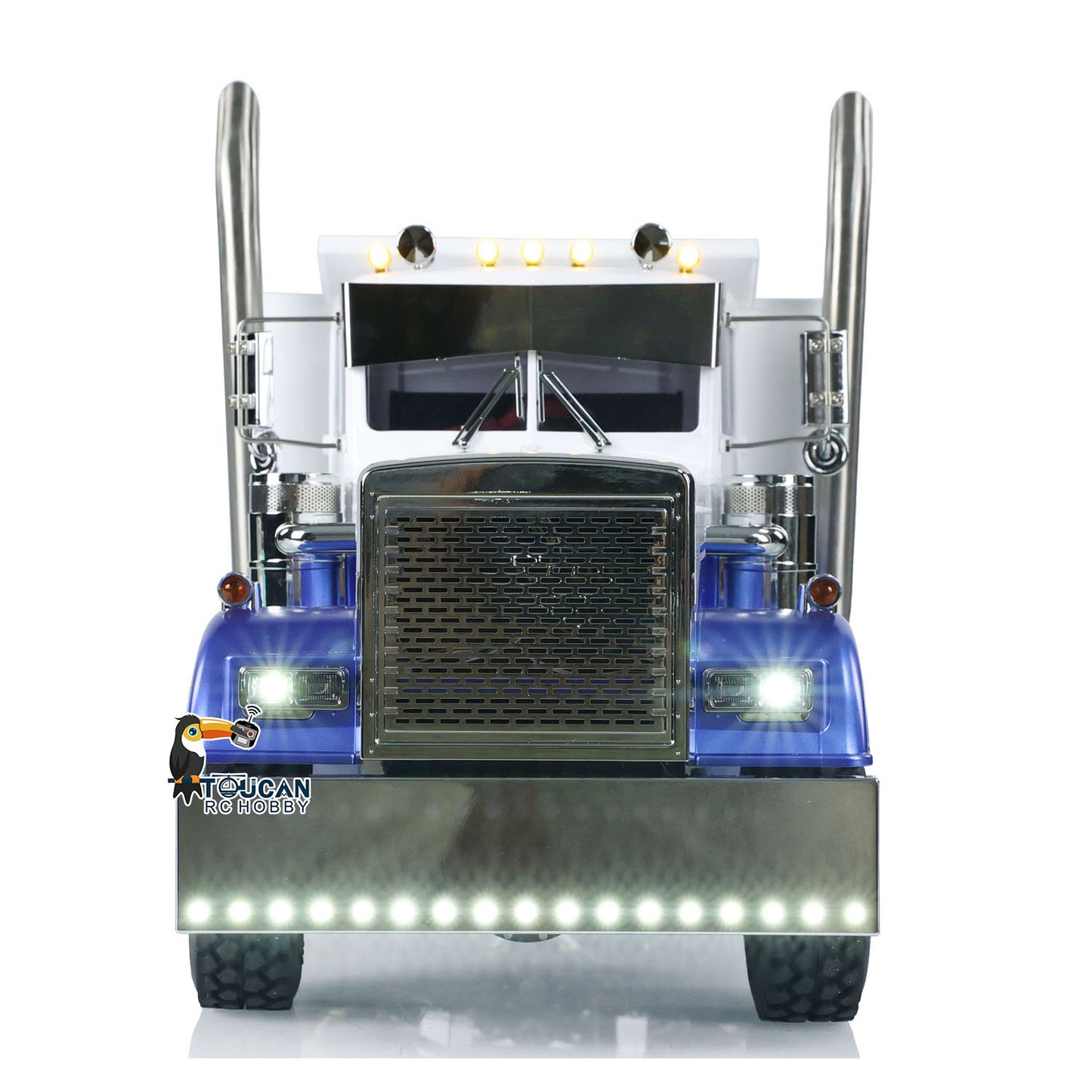 Rc dump truck with LS Z0039 tipper bucket blue white painted body I6s remote power accessories
