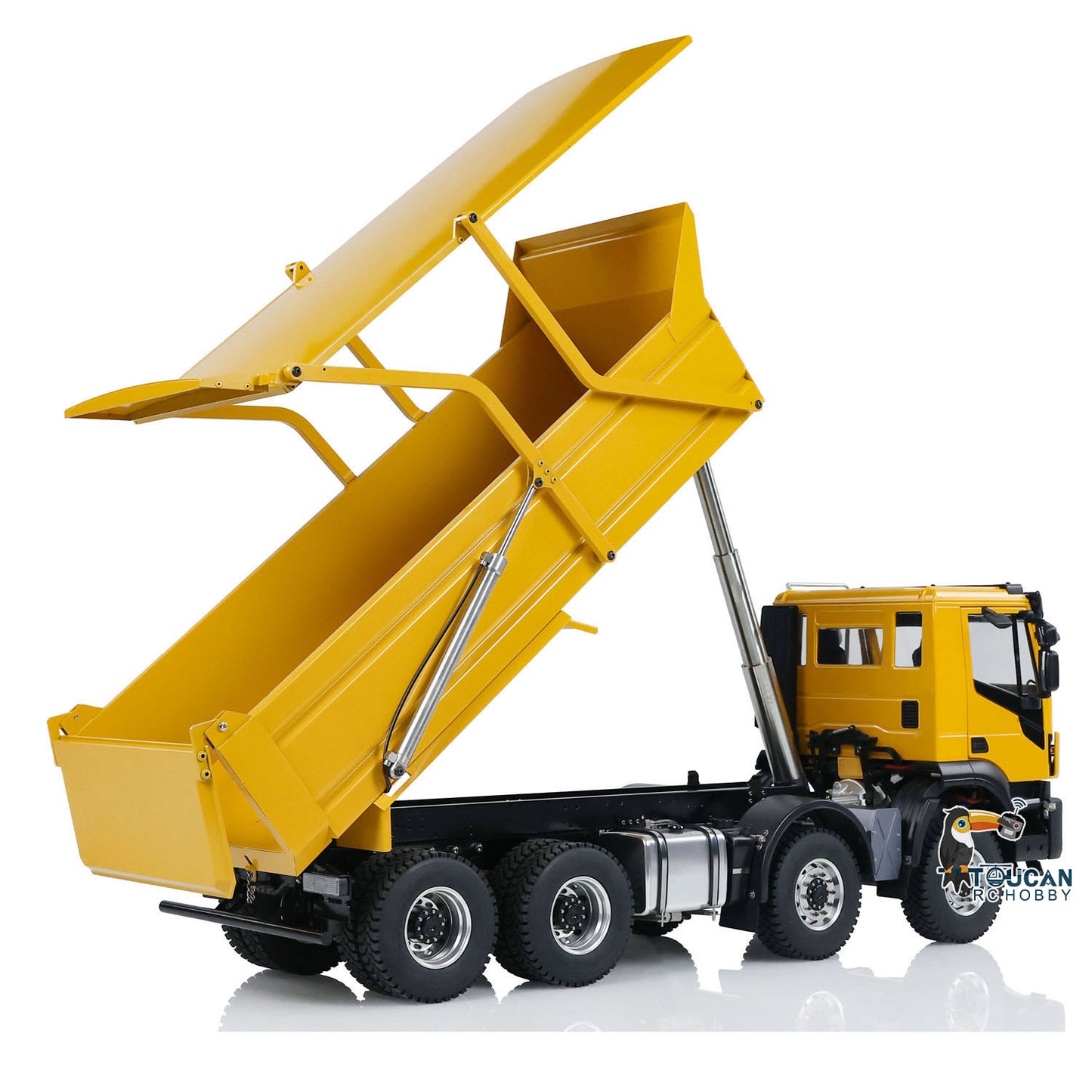 RC dump truck built with full vehicle light and sound group
