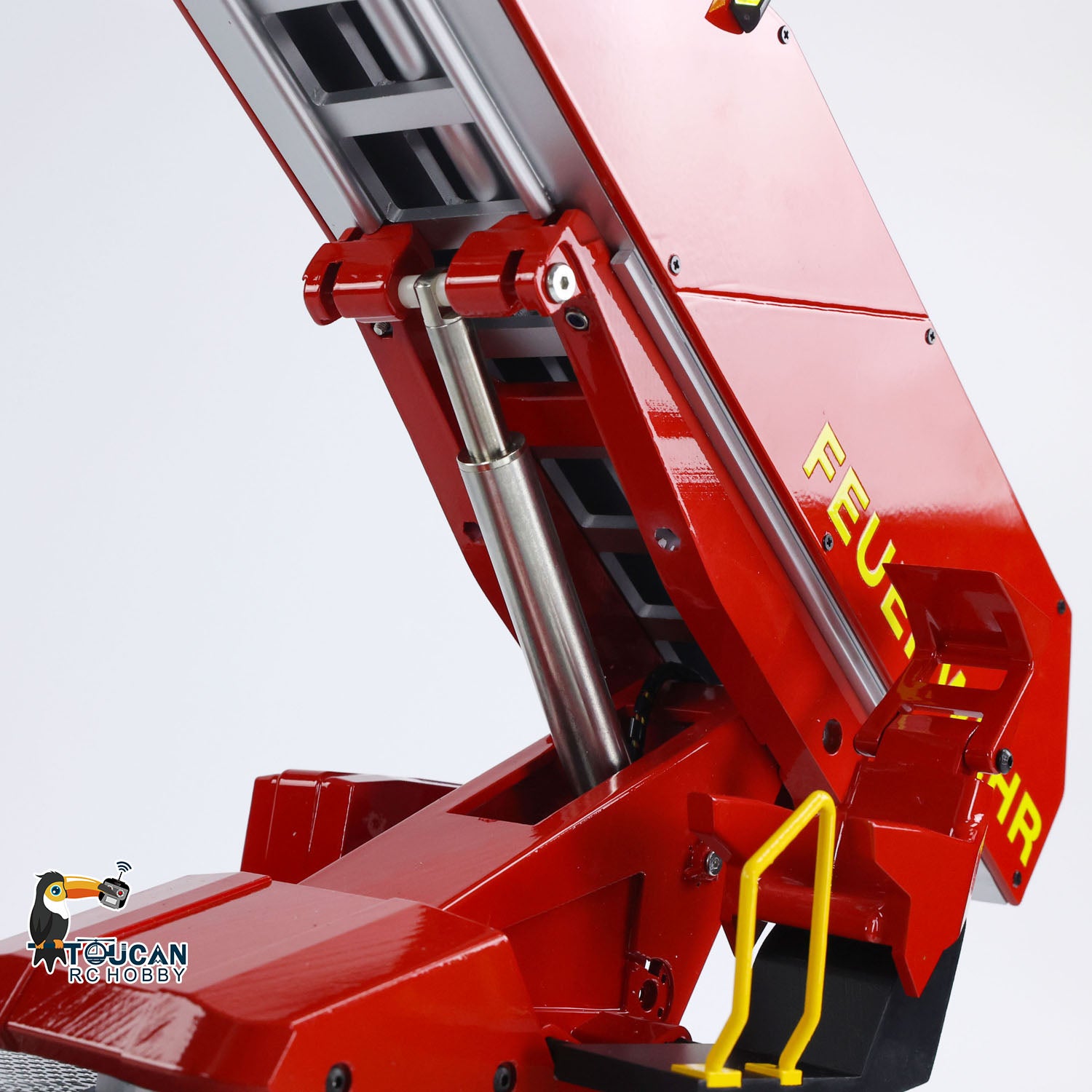 Complete body design of remote control fire ladder truck
