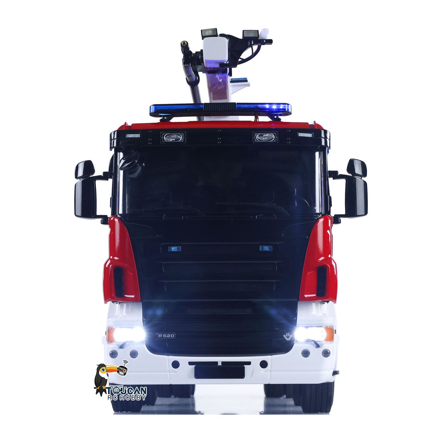 ST8 radio control simulation fire truck metal chassis with water spraying function
