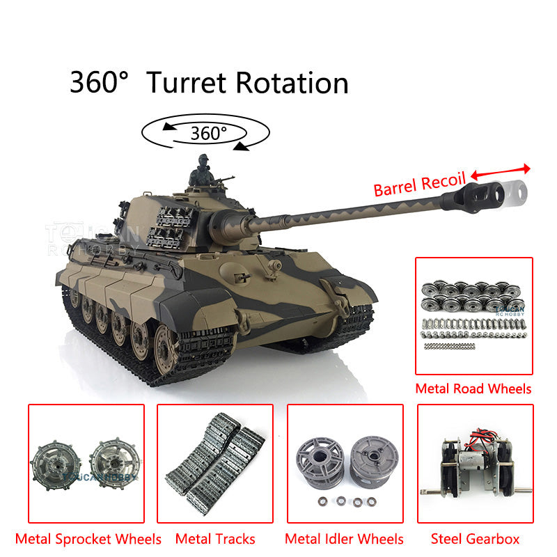Remote control tank with 360 rotating turret, IR and BB shooting functions
