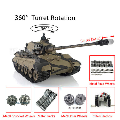 Remote control tank with 360 rotating turret, IR and BB shooting functions
