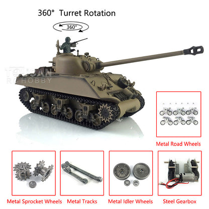 Remote control tank with 360 rotating turret, IR combat, BB and smoke function
