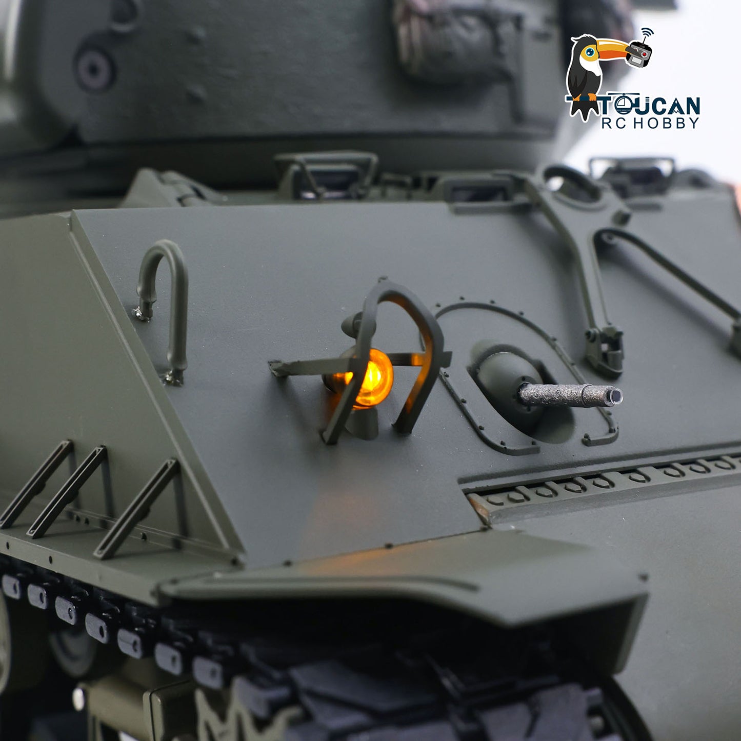 M4A3 armored vehicle built with smoke effect cannon elevation infrared bb shooting
