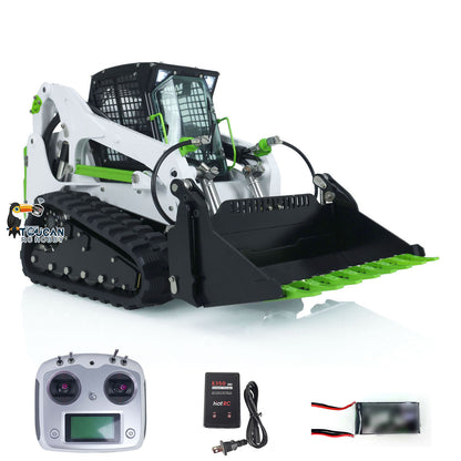 RC tracked skid steer loader with simulated vehicle light group
