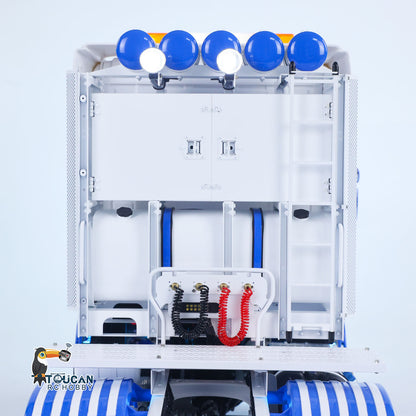 Finished RC tractor truck comes with extra driver figure accessory
