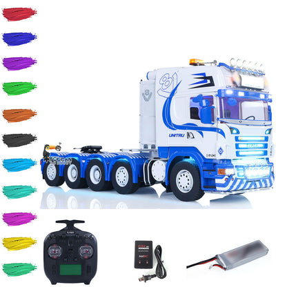 10x1 RC truck equipped with 12 airbag rear suspension and flexible rear steering system
