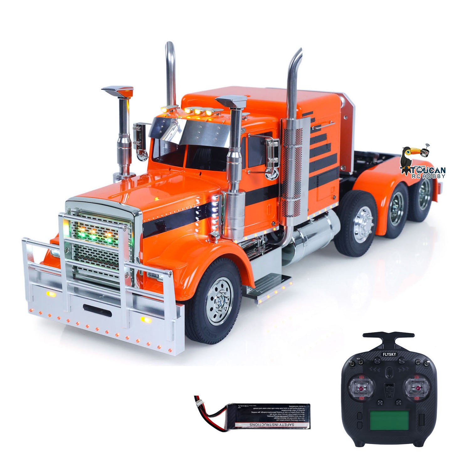 Simulation RC truck with real vehicle light, sound and smoke unit
