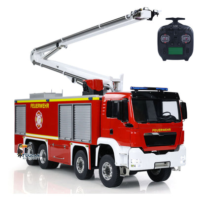 Metal chassis remote controlled fire spray truck built-in motor servo esc light sound group
