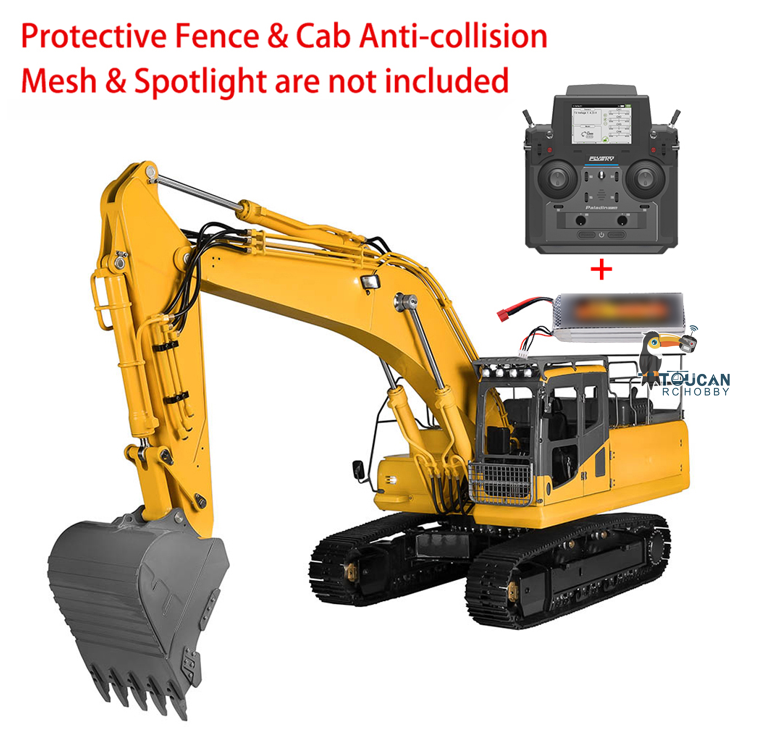 TOUCAN RC HOBBY LESU PC360 1/14 Metal RC Excavator B0002 RTR Steel Alloy Hydraulic Digger Model 8MPa Oil Pump System Lighting FlySky PL18EV Lite Controller for Hobby Collectors