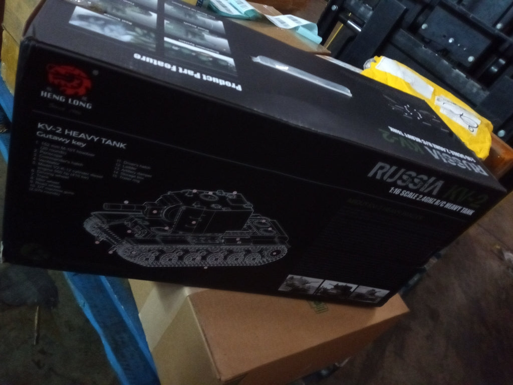 Second Hand US STOCK Henglong 1/16 Upgraded 7.0 Soviet KV-2 RTR RC Tank Gigant 3949 Metal Tracks