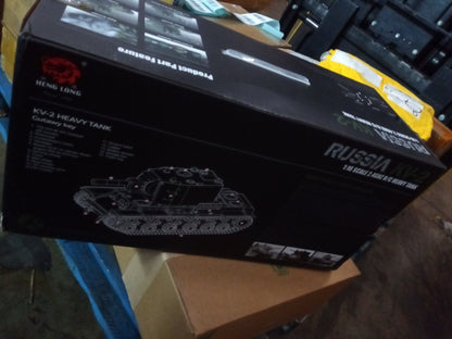 Second Hand US STOCK Henglong 1/16 Upgraded 7.0 Soviet KV-2 RTR RC Tank Gigant 3949 Metal Tracks