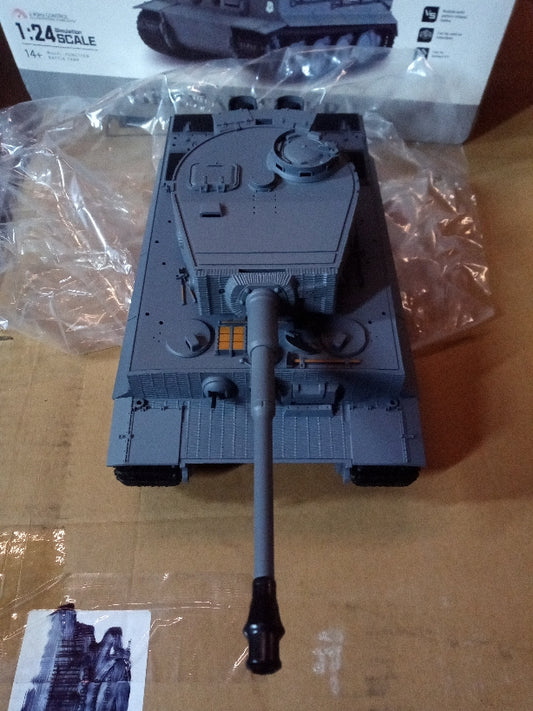 Second Hand US STOCK Taigen 1/24 RC Battle Tank Tiger I Remote Control Military Tanks Infrared Combat