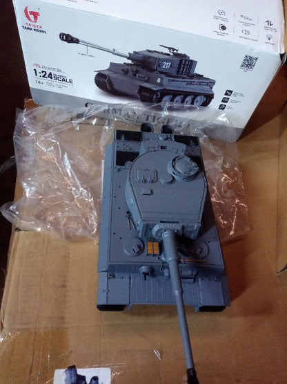 Second Hand US STOCK Taigen 1/24 RC Battle Tank Tiger I Remote Control Military Tanks Infrared Combat