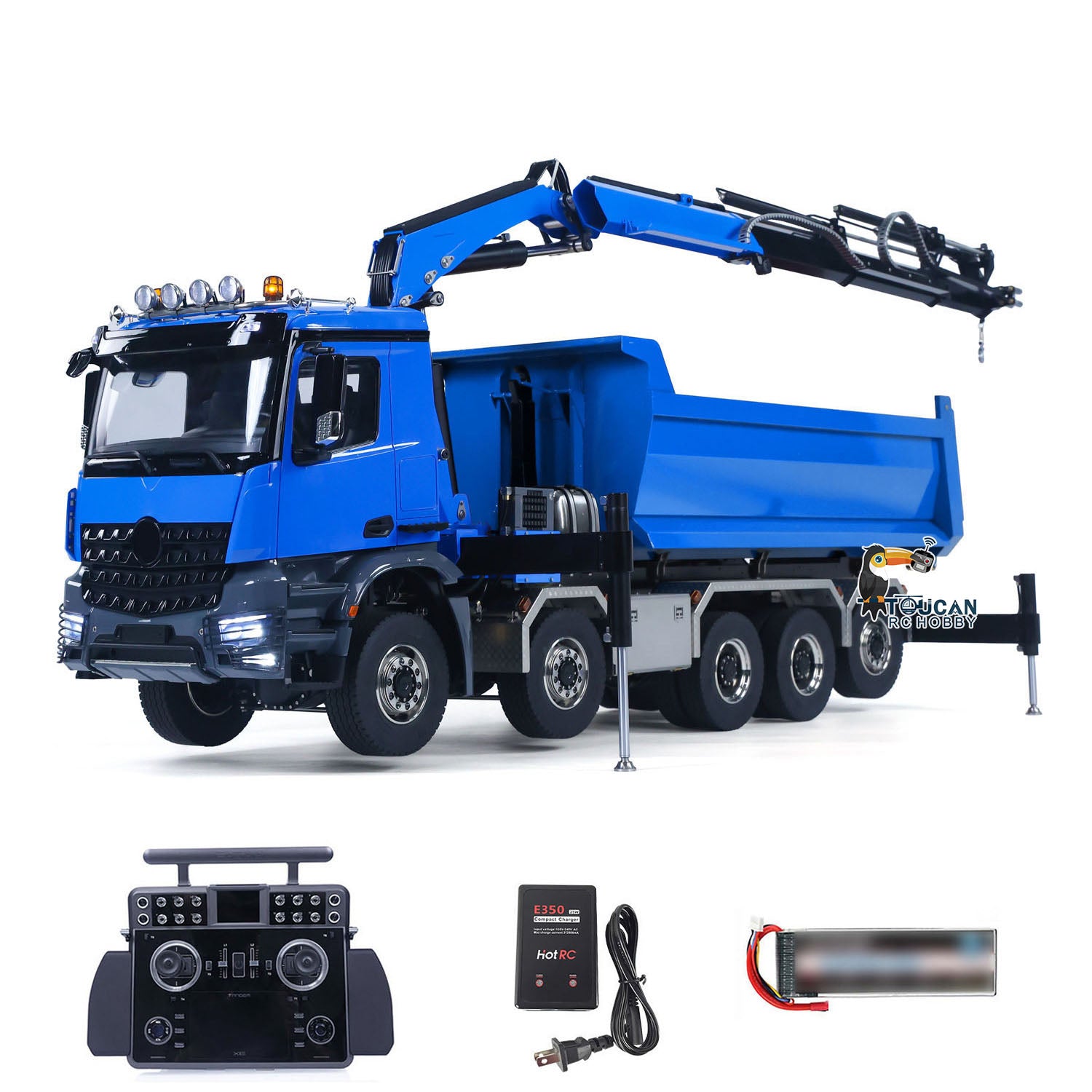 Ready-to-run remote control construction truck, full finished unit

