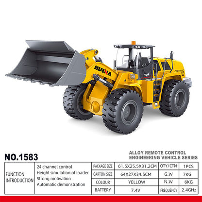 In Stock 1/14 HUINA Toys 2.4G Radio Controlled Loader 1583 Electric Lifting System Lights Sound RC Construction Vehicles Assembled