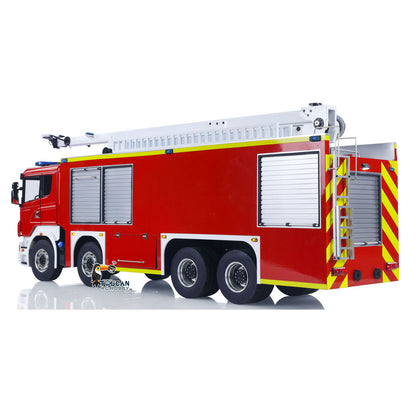 Electric remote fire spray truck model integrated light set sound set driving motor servo
