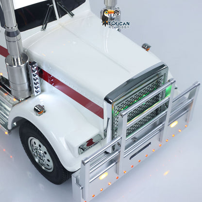 Realistic hobby tractor with chimney, air filter and front bumper decor
