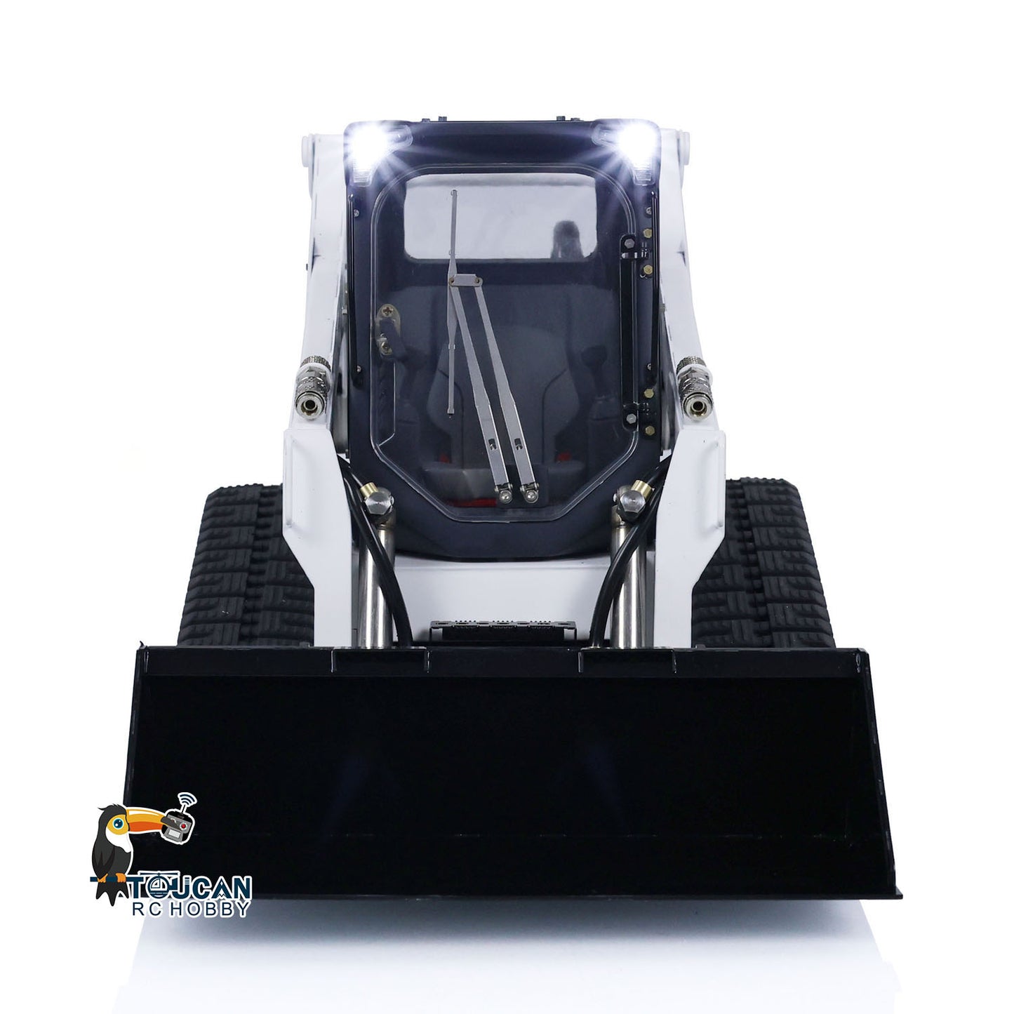 Painted assembled SM770 TOUCAN RC work machine red black with I6S transmitter and charger
