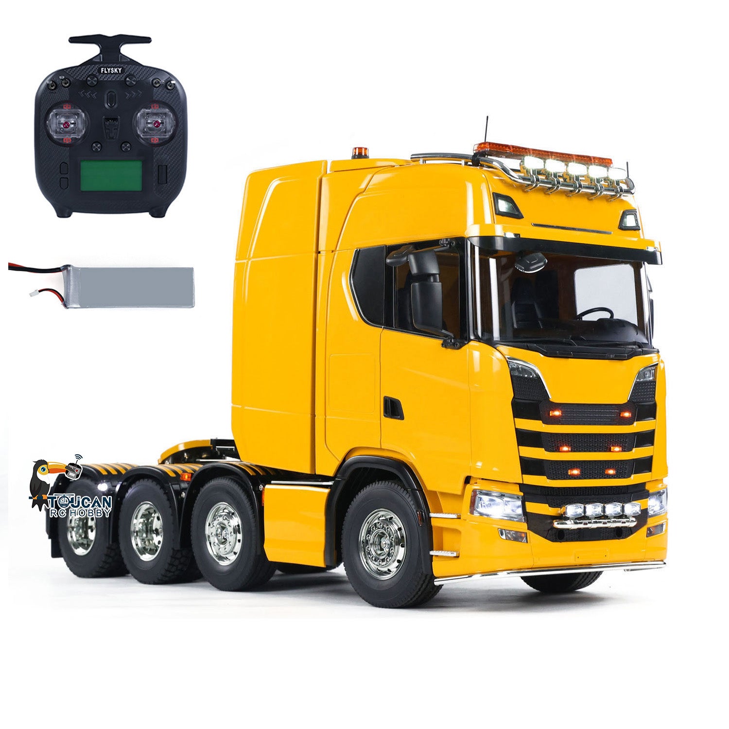 Remote control simulation semi tractor head built in smoke generator complete electronic accessories ready to run

