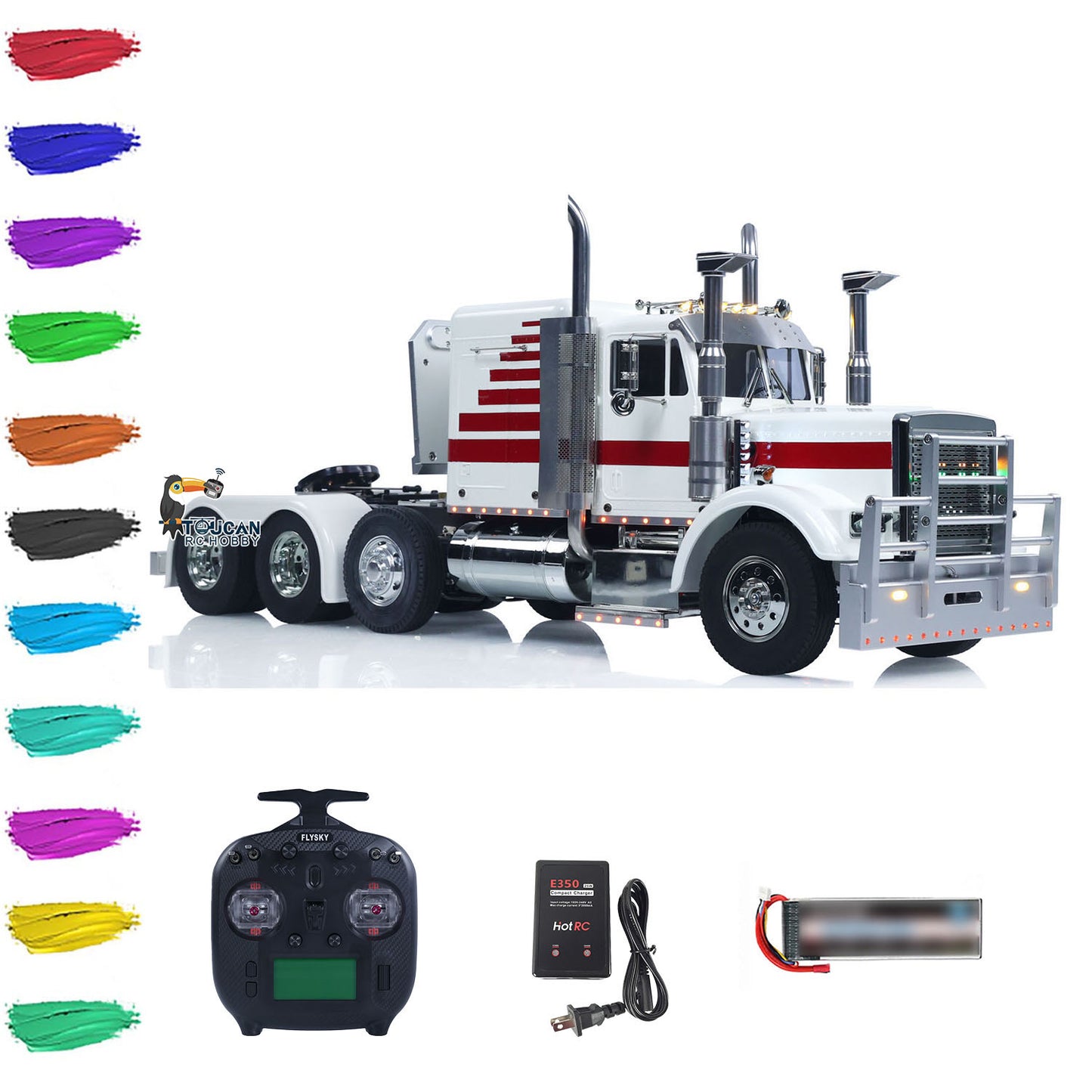 Full set RTR remote control tractor model built with complete electronic parts
