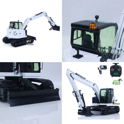 1/14 C308 RC Hydraulic Excavator 4 Valve Remote Control Construction Vehicle Extended Arm Brushless Motor No Sounds Charger