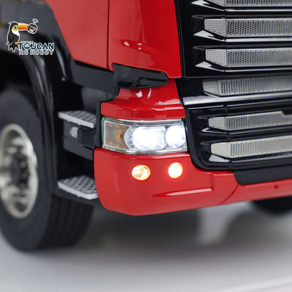1/14 8x8 RC Hydraulic Equipment Radio Controlled Roll Off Dumper Trucks Full Dump Truck U-shaped Short High Bucket Timber Flatbed
