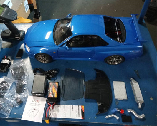 Second Hand US STOCK Capo 1/8 4WD High-speed RC Racing Car R34 Metal 4x4 RTR Drift Cars Sound Smoking