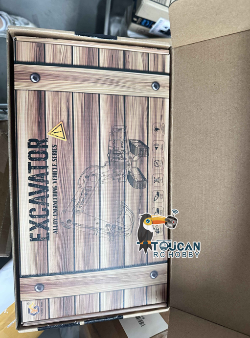 Free Shipping Second Hand AU Stock 1/50 RC Excavator K970 Engineering Vehicle Remote Control Electric Lifting Digger Metal Bucket Tracks Light Sound RTR Battery