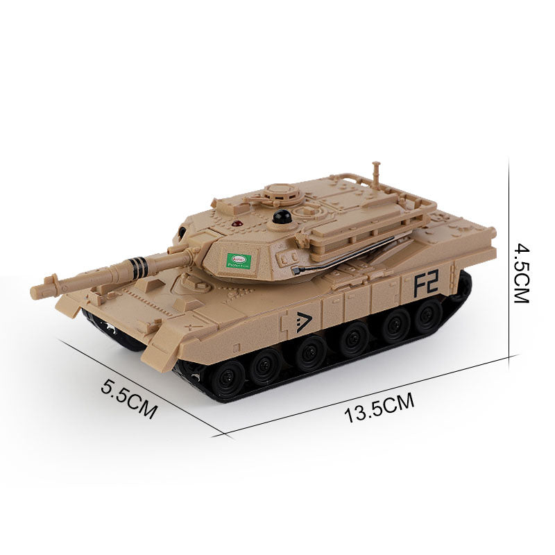 US Stock RTR Infrared Battle Tank RC Military Tank Turret Rotate Mini Toy Gift for Kids Painted Assembled