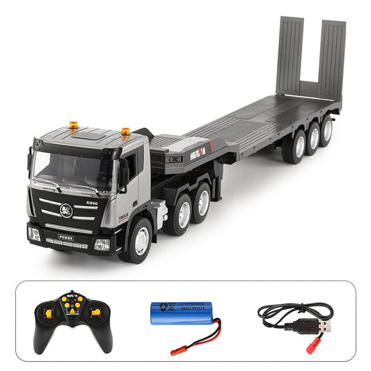 In Stock Huina 1318 1:18 RC Tractor Truck 9CH Remote Control Cars with Flatbed Trailer 58*11*19cm Assembled and Painted