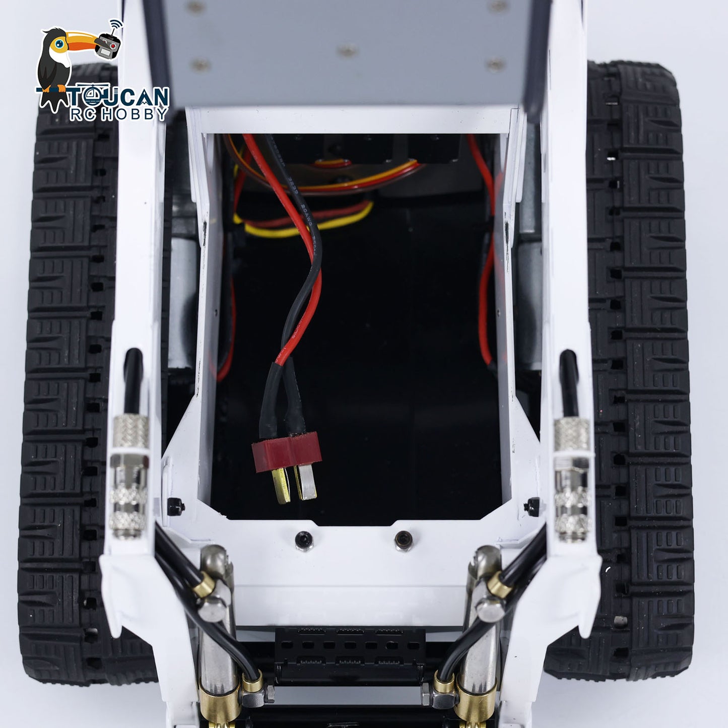 SM770 TOUCAN red black tracked loader simulation model with motor and sound light unit
