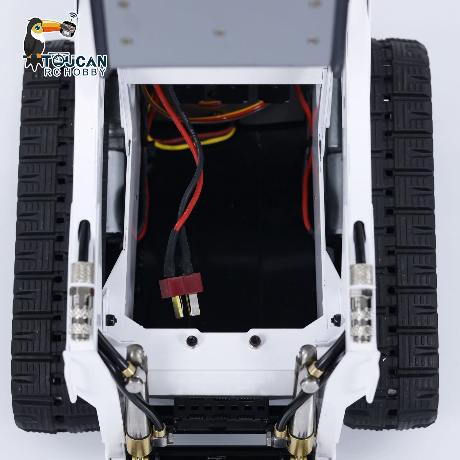 SM770 TOUCAN red black tracked loader simulation model with motor and sound light unit

