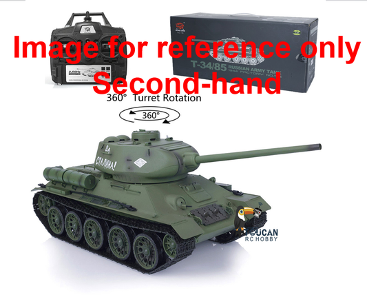 Free Shipping CN Stock Second-hand 2.4G Henglong 1/16 Scale 7.1 Plastic Soviet T34-85 RTR RC Tank 3909 360 Degrees Turret