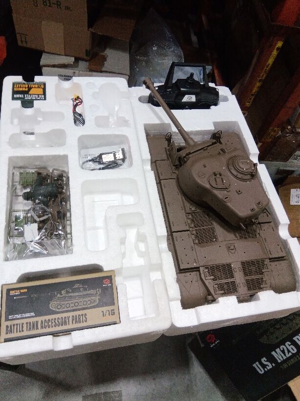 Second Hand US Stock Henglong 1/16 Scale 7.0 Upgraded 3838 M26 Pershing RTR RC Tank BB IR