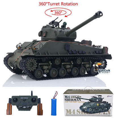 M4A3 rc tank with infrared signal bb shooting function independent cannon lifting design

