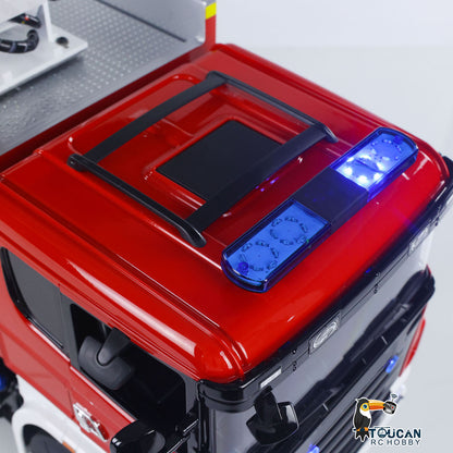 Real scale remote fire truck metal chassis with working water spray light and sound group
