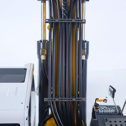 Flysky PL18EV controlled hydraulic digger yellow finished vehicle with upgraded hydraulic valve
