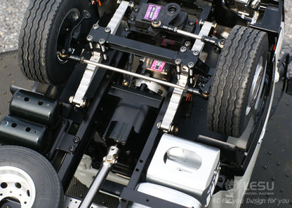 LESU HO700 1/14 6x4/4x2 Remote Control Tractor Truck Metal Chassis 2 Speed Transmission 540 Brushed Motor for RC Hobbyists