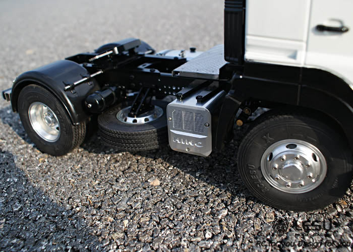 LESU 1/14 RC 700 4*2 Tractor Trailer Truck Model Metal Chassis 2Axle Simulation Vehicle Hobby Model DIY Car Motor