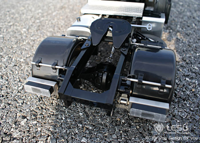 LESU 1/14 RC 700 4*2 Tractor Trailer Truck Model Metal Chassis 2Axle Simulation Vehicle Hobby Model DIY Car Motor