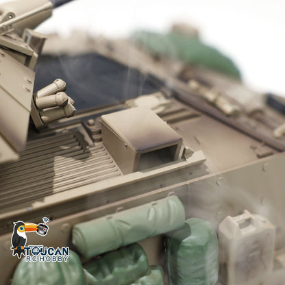 US Stock TD 1/16 Military RC Tank M2A2 Bradley Metal Tracks Gearbox Barrel Recoil System Radio Control Combat Vehicles